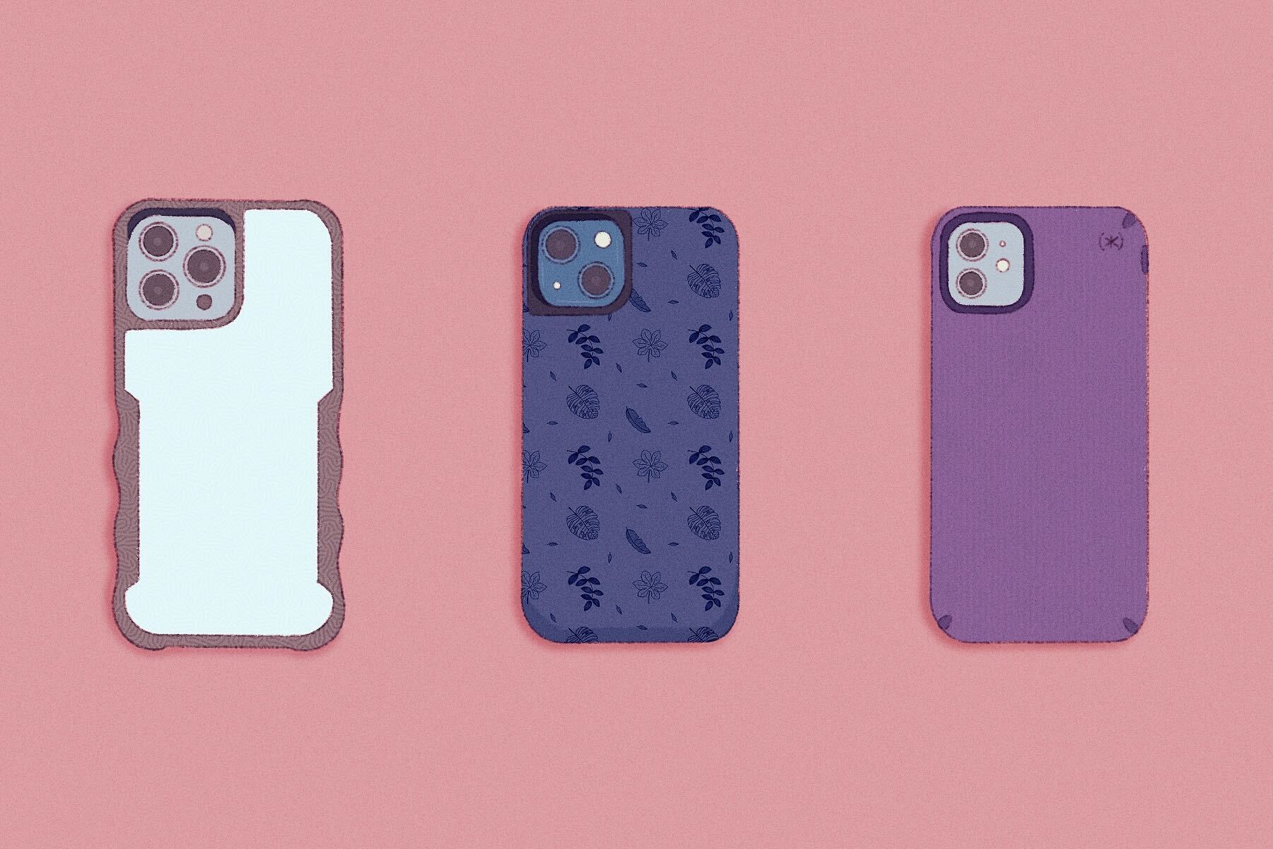 iphone cases white blue and purple
