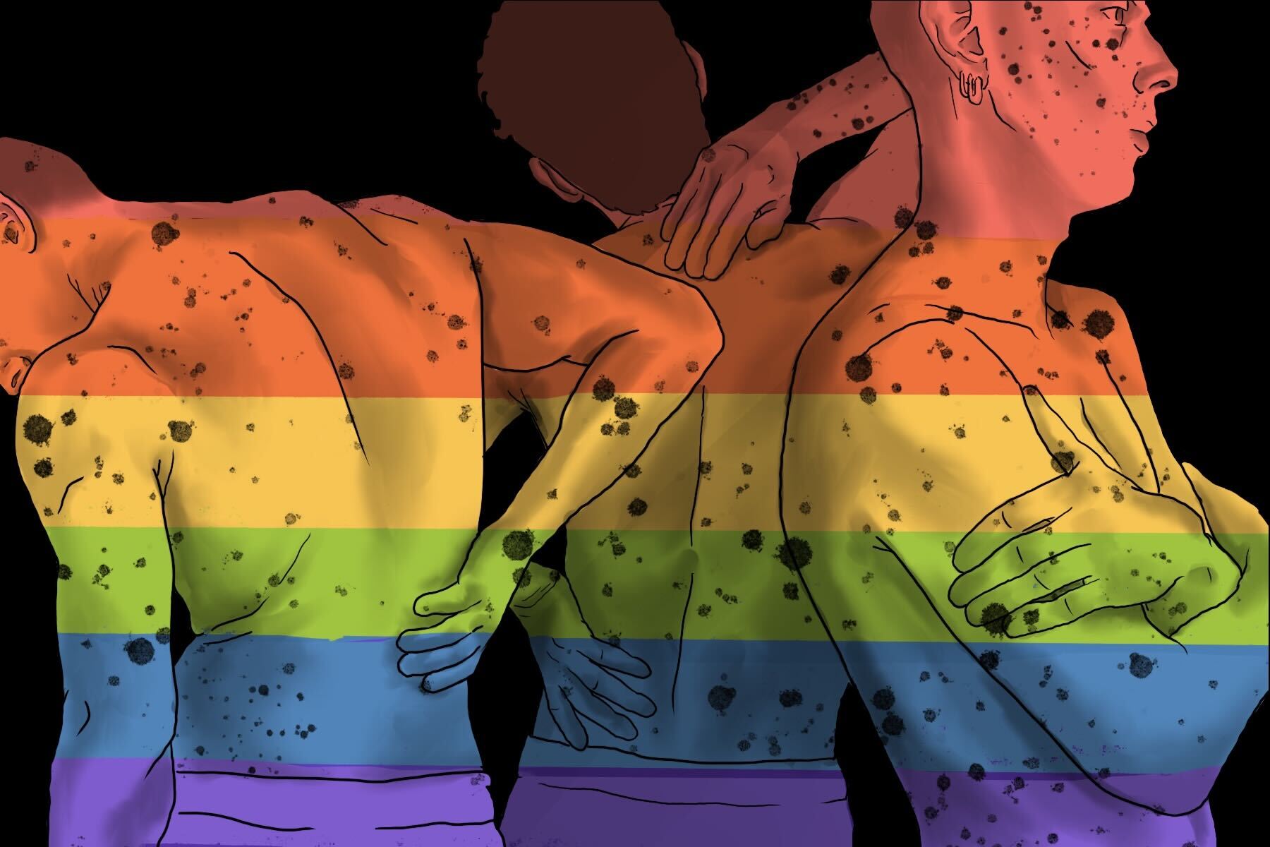 cover for an article about monkeypox and the gay community
