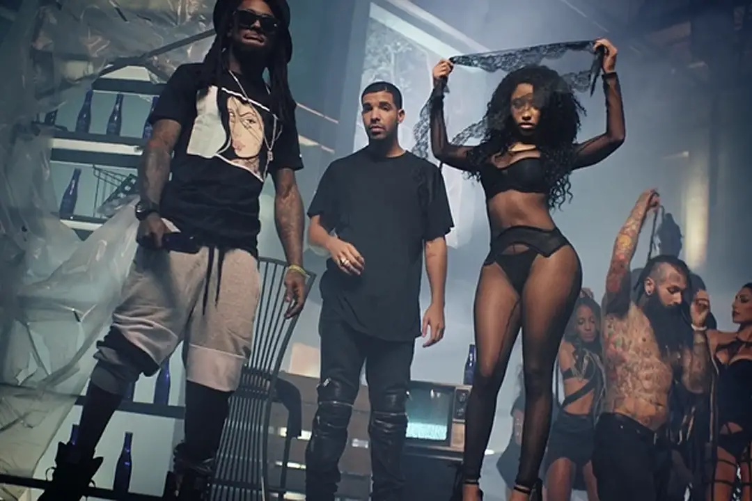in article about Young Money, screenshot from music video only