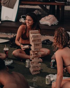 A depiction of Giant Jenga