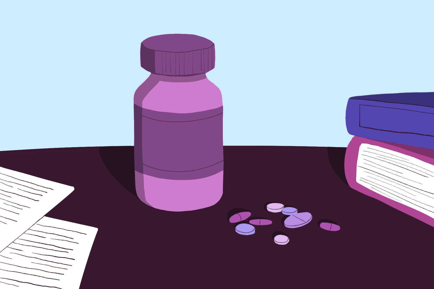 In an article about diet culture, an illustration of pills