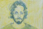 illustration of Vincent Gallo in green