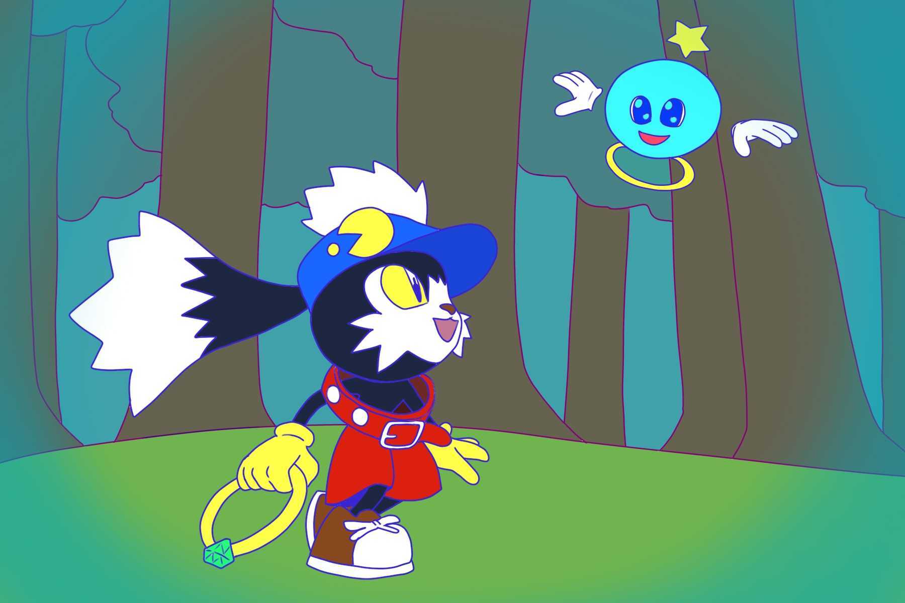 Klonoa in one of his dream worlds