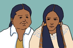 An Illustration of Sacheen Littlefeather