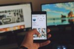 Image of a phone displaying social media giant, Instagram