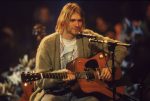 Photo of 27 Club member, Kurt Cobain, performing