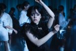 In the TV show 'Wednesday,' lead actress Jenna Ortega dances solemnly at a high school gym.