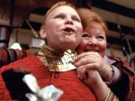 In an article about controversial edits to Roald Dahl's books, a picture of the character Augustus Gloop and his mother from "Charlie and the Chocolate Factory."