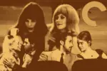For an article about the Criterion Collection, several film stills are placed together. Two women with big hair, stare off to the left a couple embrace ferafully, and another couple stare into each other's eyes as they sit in theater chairs.