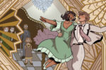 In an article about "The Great Gatsby, a man and woman dance surrounded by the splendor of the roaring 20s.