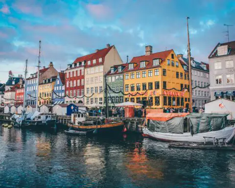 Picture of boats in Copenhagen harbor