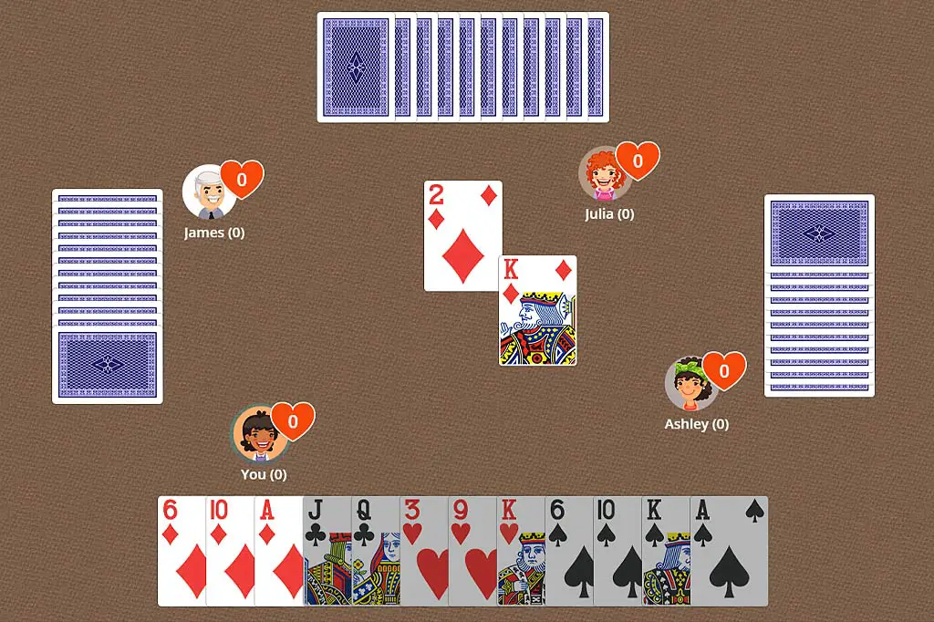 graphic of cards on a card table