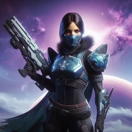 Destiny 2 female warrior with gun