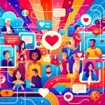 Avibrant and engaging illustration of diverse individuals interacting on digital devices, perfectly capturing the essence of modern digital dating. You can view and use the image above.