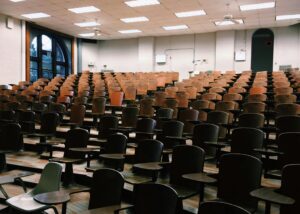 Classroom empty chairs