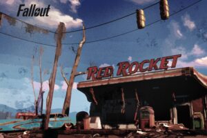 The outside of the Red Rocket from Fallout.