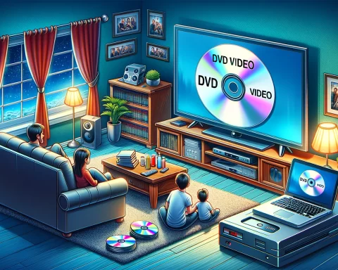 Here is the image depicting a cozy living room setting with a family watching TV from a DVD, showing how computer videos can be enjoyed on TV via DVD burning.