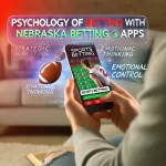 Here's the graphic image designed to illustrate the concept of "Psychology of Betting with Nebraska Betting Apps"